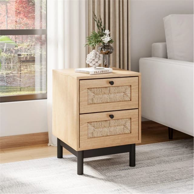 Kabinet UK Woven Storage Cabinet with 2 Drawers Beige unisex One Size