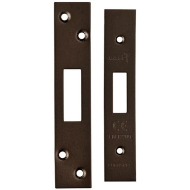 Loops Square Forend Strike and Fixing Pack Suitable for Deadlocks Matt Bronze Multi unisex