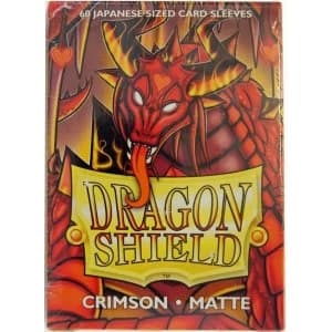 Dragon Shield Matte Crimson Japanese Size Card Sleeves - 60 Sleeves