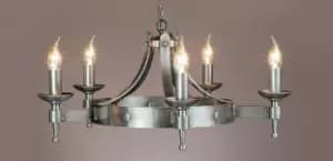Saxon Sterling Ceiling Pendant Light 5 Light Iron