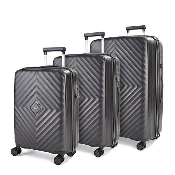 Rock Luggage Infinity Charcoal Hardshell Suitcase 3Pcs Set
