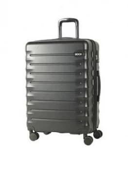 Rock Luggage Synergy Medium 8 Wheel Black Suitcase