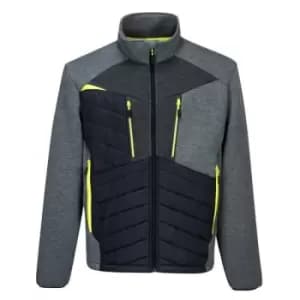 Portwest Unisex Adult DX4 Baffled Jacket (L) (Grey/Black/Yellow) - Grey/Black/Yellow