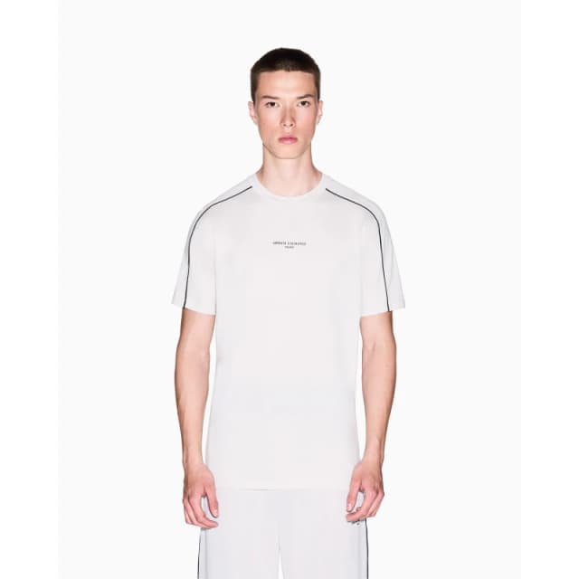 Armani Exchange Piped T-Shirt - Off White Off White WMI5U Male L