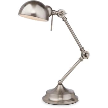 Beau - 1 Light Table Lamp Brushed Steel, E14 - Firstlight