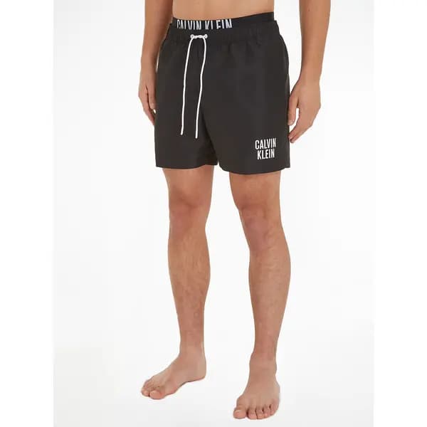 Double Waistband Swim Shorts