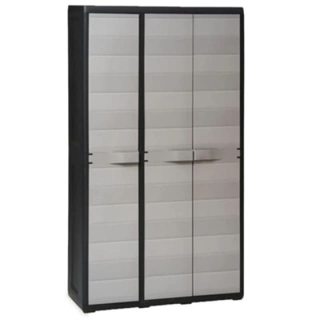 Vidaxl Garden Storage Cabinet With 4 Shelves Black And Grey