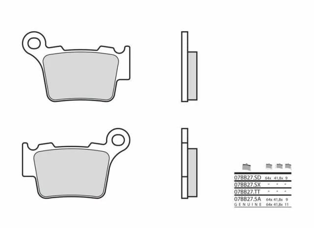 Brembo S.p.A. Genuine Carbon Ceramic Brake pads - 07BB275A