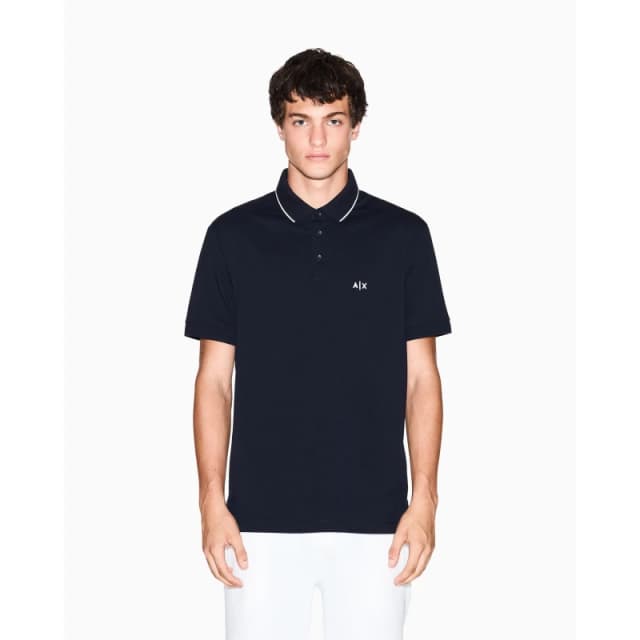 Armani Exchange Mens Short Sleeve Polo Shirts Deep Navy male S