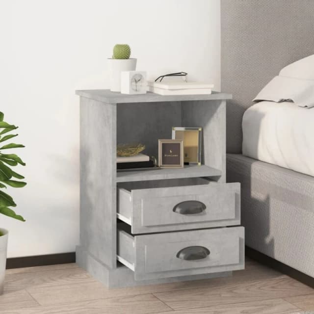 VIDAXL Bedside Cabinets 2 pcs Concrete Grey 43x36x60cm Vidaxl 8720845792275