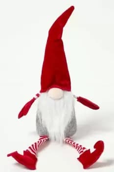 Red Sitting Santa Gonk Christmas Decoration