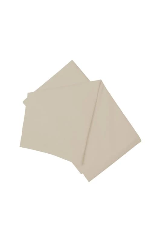 Belledorm Easy Care 200 Thread Count Cotton Polyester Percale Flat Sheet in Beige Size: Single Beige Unisex Single