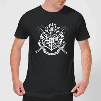 Harry Potter Hogwarts House Crest Mens T-Shirt - Black - 3XL - Black