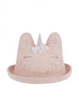 Monsoon Baby Girls Unicorn Bowler Hat - Pink