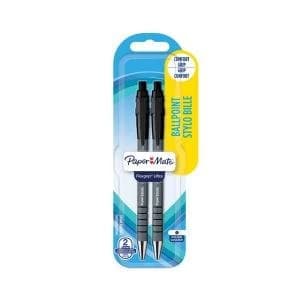 Papermate Flexgrip Retractable Ballpoint Pen Medium Tip Blister Black