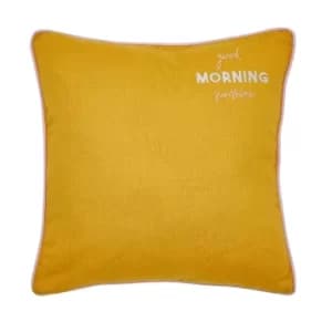Joules Good Morning Sunshine Cushion 40cm x 40cm, Gold