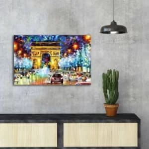 FAMOUSART-090 Multicolor Decorative Canvas Painting