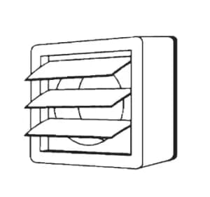 Manrose Window Vent Kit For XF100A Range (Fixed Louvre Grille) - 12691