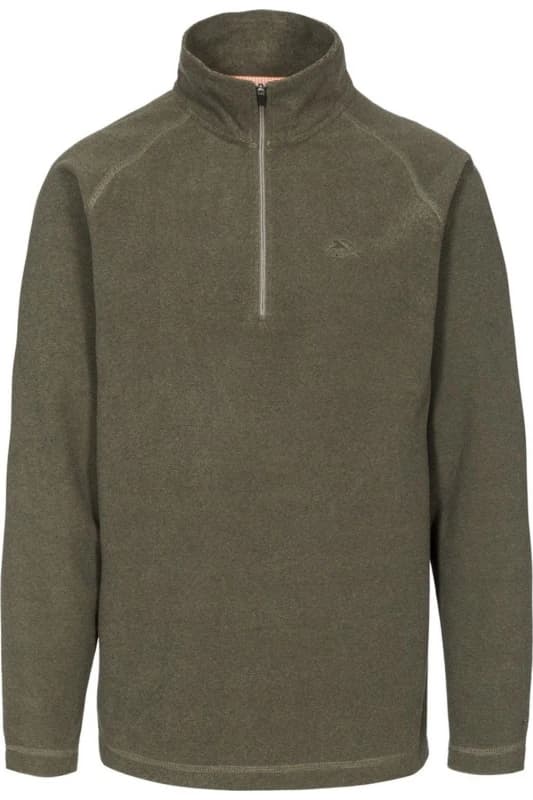 Trespass Trespass Men Keynote Anti Pilling 1 4 Zip Fleece Top in Dark Green Size: X-Small Dark Green XS Male 5059000413032