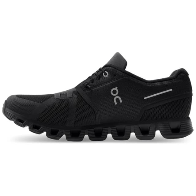 On Cloud 5 Textile Synthetic Mens Low Top Trainers - All Black - Size:UK 8