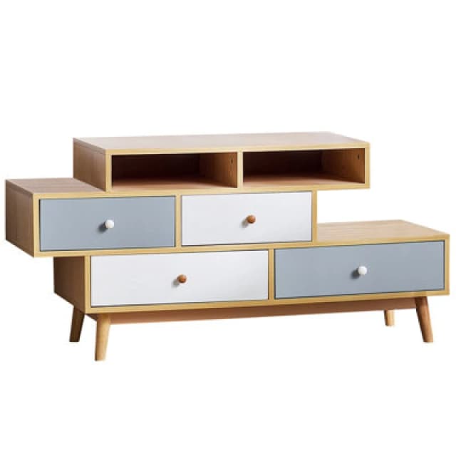 Beliani 4 Drawer Chest Irvine Brown/ White