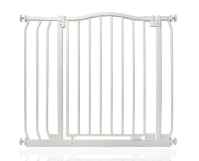 Safetots Curved Top Safety Gate, 80Cm - 89Cm, Matt White, Pressure Fit Stair Gate