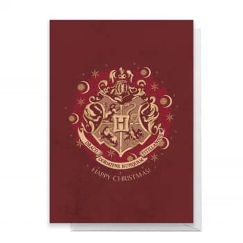 Harry Potter Crest Happy Christmas Greetings Card - Giant Card