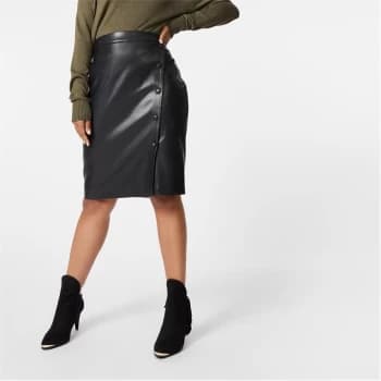 Biba BIBA PU Midi Skirt - Black