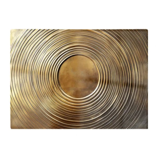 Warren Reed Designer Golden Metallic Circles Chopping Board