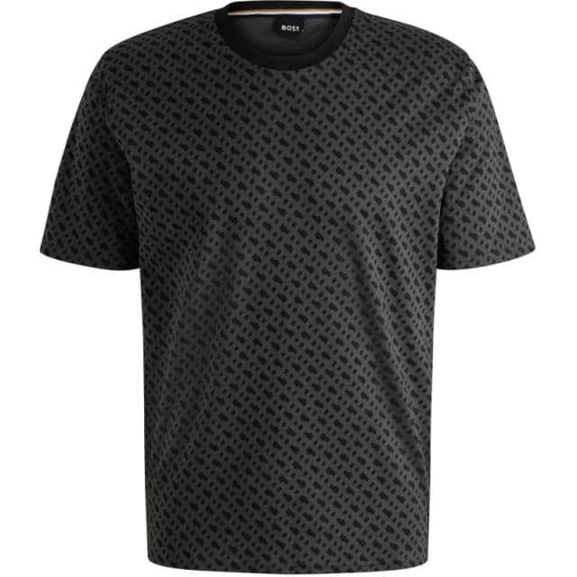 Boss Mens RelaxMono Cotton T-Shirt Black Mono 981 male S