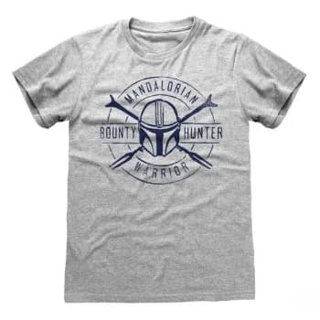 Mandalorian - Warrior Emblem Unisex Medium T-Shirt - Grey