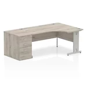 Dynamic Ergonomic Desk Impulse IWSRC168WCMGRY Rectangular MFC 1600 mm x 800 mm x 730 mm Grey Oak
