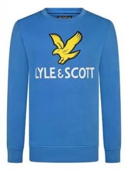 Lyle & Scott Boys Eagle Logo Crew Sweat - French Blue