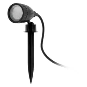 EGLO GU10 Nema Black Outdoor LED Spike Light 3W Warm White IP44 - 93384