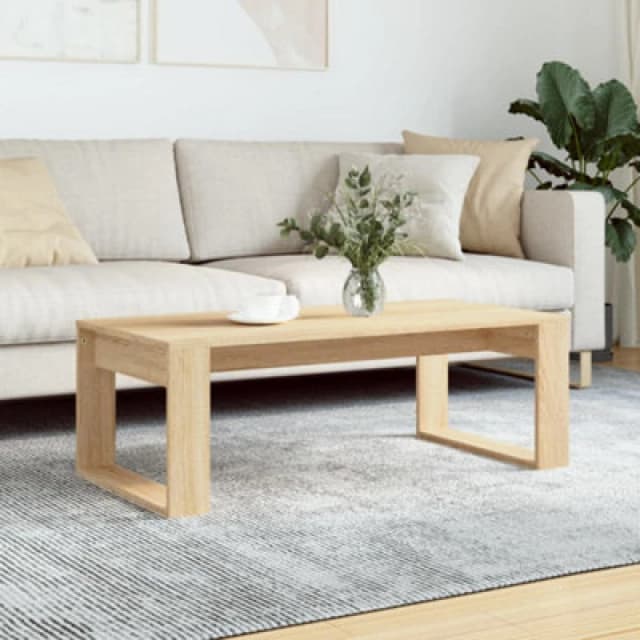 Vidaxl Coffee Table Sonoma Oak 102X50X35cm Engineered Wood, Brown 823361