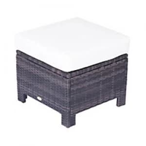 Outsunny Rattan Ottoman 841-002BN Brown