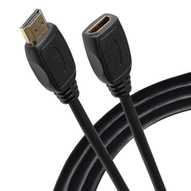 Maplin HDMI Male to HDMI Female 4K Ultra HD Extension Cable 3m Black