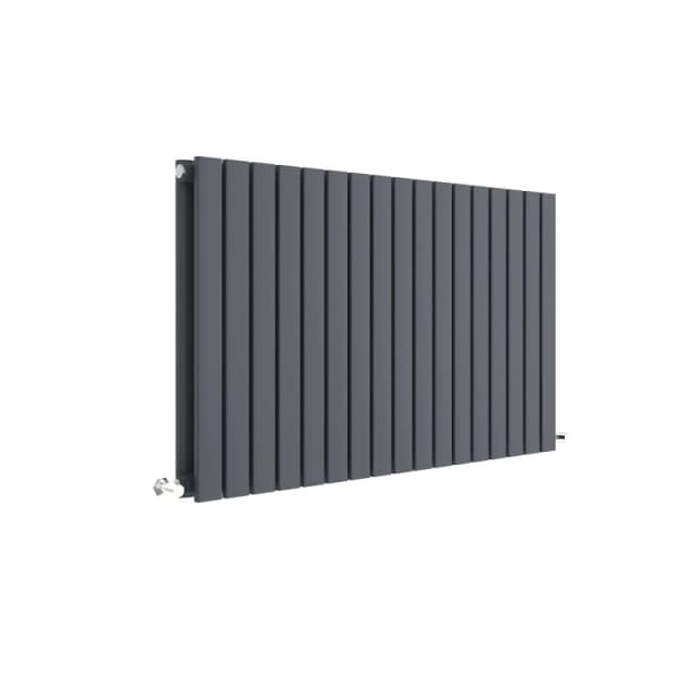 Balterley Square Horizontal Double Panel Radiator 3519 BTU Anthracite 600x992mm Grey