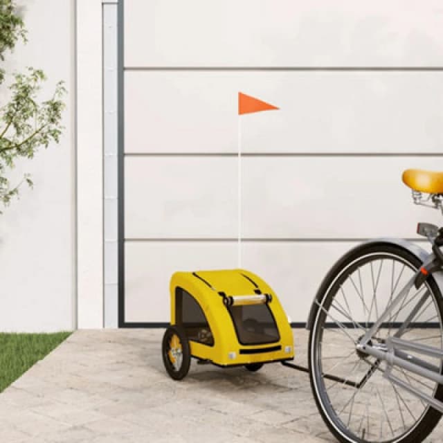 VIDAXL Vidaxl - Pet Bike Trailer Yellow Oxford Fabric and Iron 8720845770372