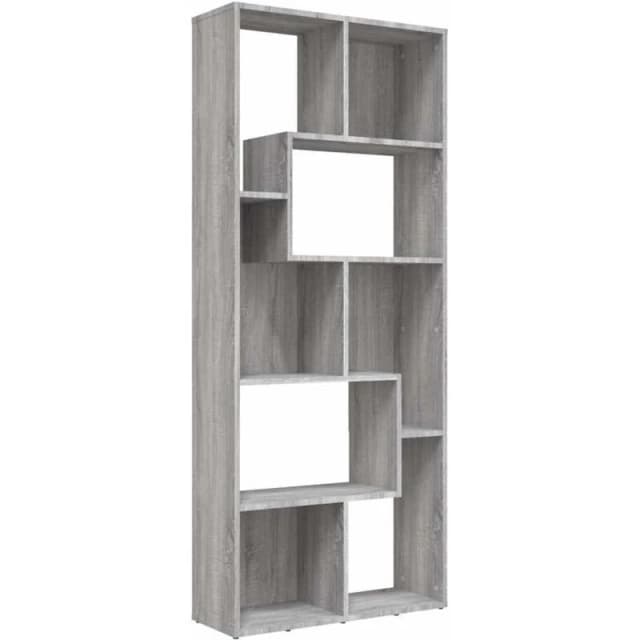 Vidaxl Book Cabinet Grey Sonoma 67X24X161cm Engineered Wood, Grey 815502