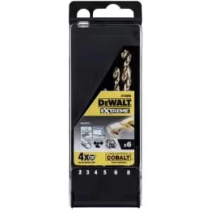 DEWALT 6 Piece HSS E Cobalt Drill Bit Set