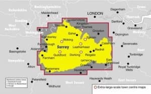 Surrey by Ordnance Survey Hardback