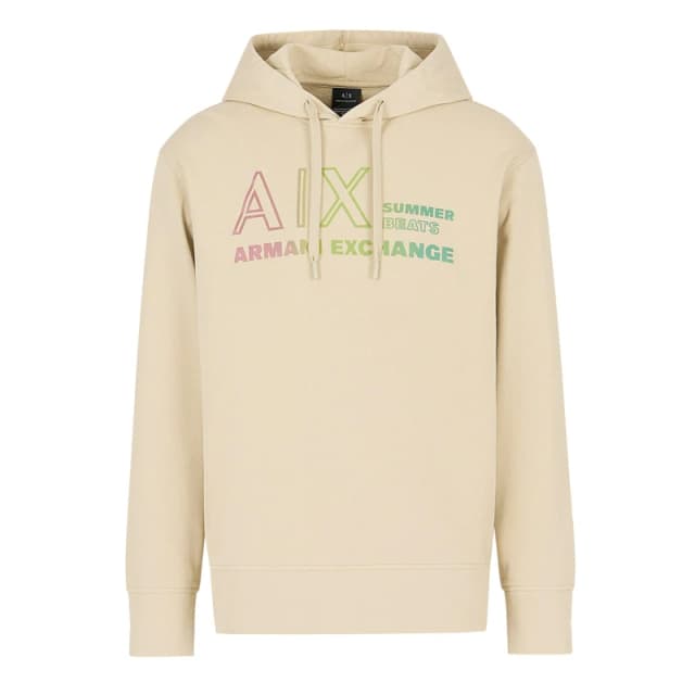 Armani Exchange Pullover Hoodie Beige male XS