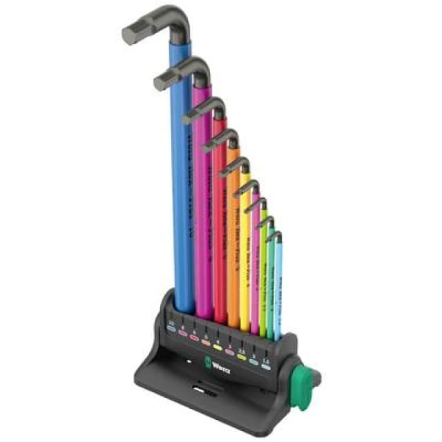 Wera Wera 950/9 Hex-Plus Multicolour 3 Allen Allen key set 1.5 mm, 2 mm, 2.5 mm, 3 mm, 4 mm, 5 mm, 6 mm, 8 mm, 10 mm 9 Piece 05133165001