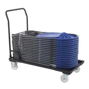 Titan Folding Chair Trolley Black W540 x D1120 x H1000mm KF78659