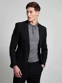 Burton Menswear London Burton Slim Fit Black Essential Jacket, Black, Size 40, Length Regular, Men