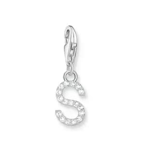 THOMAS SABO Silver Zirconia Letter S Charm