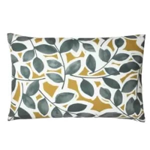 Paoletti Willow Botanical Cushion Cover (One Size) (Honey/White/Green)