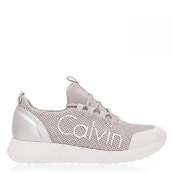Calvin Klein Jeans Ron Low Top Trainers - Silver/White