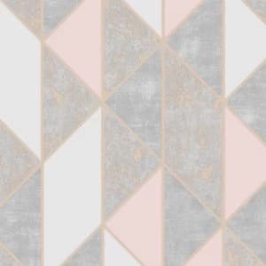 Graham & Brown Superfresco Colours Milan Geo Wallpaper - Blush